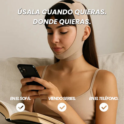 BANDA FACIAL MOLDEADORA CON EFECTO LIFTING™ DEFINE TU ROSTRO DESDE CASA SIN CIRUGÍA NI TRATAMIENTO COSTOSO!
