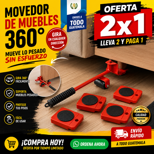Kit Movedor de Muebles® (5 piezas) Envio Gratis