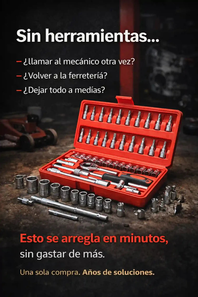 🔧 KIT PROFESIONAL 46 PIEZAS TODO LO QUE NECESITAS EN UN SOLO LUGAR - ENVIO GRATIS 🚨