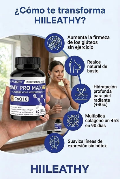 NAD+ PRO MAX LONGEVIDAD, CRECIMIENTO NATURAL Y RENDIMIENTO TOTAL + ENVIO GRATIS